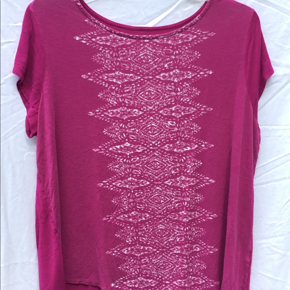 Hot pink with white stenciling shell